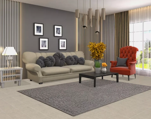 Alfombra de lana de alta calidad, hecha a mano, ecológica, antideslizante, con forro azul claro, para sala de estar, habitaciones infantiles, hoteles y oficinas. - Product Image 3