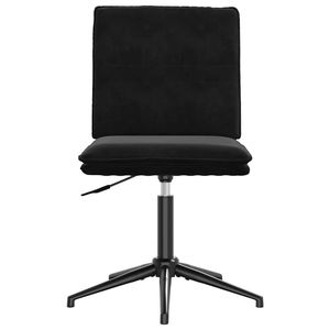 Set di 2 Sedie da Pranzo in Velluto Nero, 100% Poliestere, Struttura in Compensato e Metallo - Product Image 4