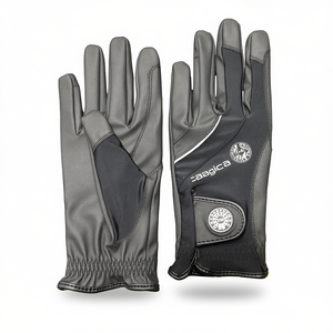 Dressage <b>Equestrian</b> Riding Gloves Summer Unisex Polyester Spandex Stretch Fabric Digital Synthetic Leather Reinforced Fingers - Product Image 2