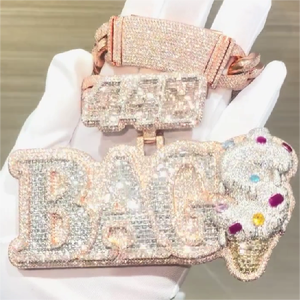 จี้เพชรโมอิสซาไนต์แบบกำหนดเอง สไตล์ฮิปฮอป แร็ปเปอร์ เงินแท้ 925 สำหรับทุกเพศ - Product Image 3