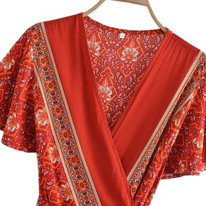Vestido mini estampado de moda para mujer, conjunto de manga corta - Product Image 2