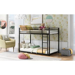 Letto a Castello in Metallo Nero con Scala, Letto Basso (Vecchio SKU WF282465AAB) - Product Image 4