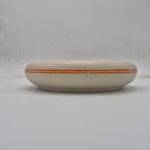 Tazón de Cerámica de Diseño Minimalista con Rayas Naranjas, 21 cm de Diámetro, Hecho a Mano, Libre de BPA, Vajilla para Servir Comida en Hoteles, Restaurantes y Cafeterías - Product Image 2