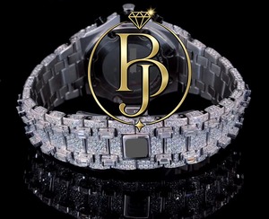 Reloj de Lujo Cuadrado para Hombre, de Acero Inoxidable, con Cuarzo, Diamantes Incrustados, Cristal Analógico, Resistente al Agua 10 Bar, Ecológico - Product Image 3