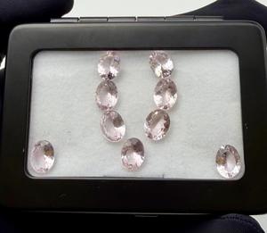 Shamim Gems - Piedra Preciosa de Morganita Rosa Natural Suave, Piedra Suelta de Beryl Genuino para Joyería, Anillo, Colgante, Regalo, Corte Ovalado de 7x9 mm, 10 - Product Image 2