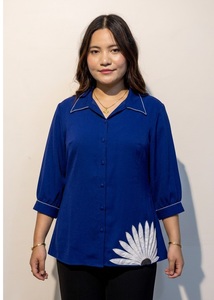 Chemise en coton élégante pour femmes, douce, respirante, légère, vêtements décontractés de bureau, vente en gros, fabricant direct, Inde - Product Image 2