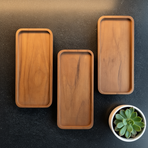 ถาดเสิร์ฟไม้พรีเมียมพิมพ์ลายสำหรับชา กาแฟ ขนม อาหารเช้า ของตกแต่งบนโต๊ะอาหารในครัว - Product Image 3