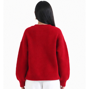 เสื้อคาร์ดิแกนไหมพรมแขนยาวทรงโอเวอร์ไซส์ ติดกระดุมด้านหน้า สีพื้น เรียบง่าย สวมใส่สบาย ไม่เป็นขุย ผลิตจากอะคริลิก 100% สำหรับผู้หญิง - Product Image 3