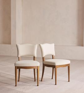 Silla de Comedor de Madera de Teca Hecha a Mano con Asiento Tapizado Suave – Muebles de Lujo para Restaurantes y Villas - Product Image 2