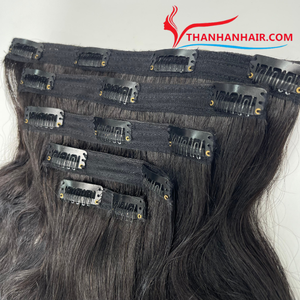 Vente en gros de haute qualité Clip in Hair 100% Extensions de cheveux vierges humains Bundle de cheveux bruts en gros - Product Image 4