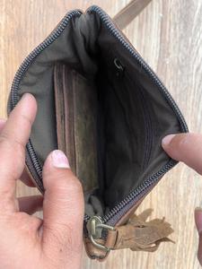 Nuevo bolso de mano con cremallera metálica hecho a mano Real, billetera de cuero de vaca pequeña, embragues de arcoíris con borla, billetera elegante para mujer - Product Image 6