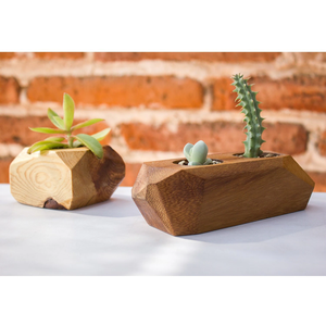Maceta de Madera para Plantas, para Hogar y Restaurante, Cuadrada, para Jardín, Decoración Geométrica de Escritorio, Macetas de Interior - Product Image 1
