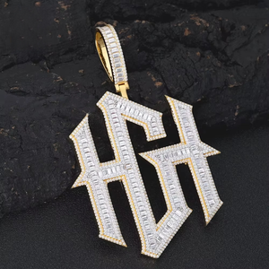 Luxury Moissanite Pendant <b>Necklace</b> with 925 Silver and <b>Custom</b> Letter <b>Name</b> Diamond Tester Pass Stone for Women Gift Collections - Product Image 3