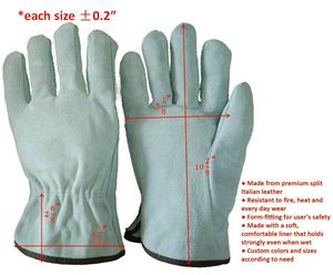 Guantes de piel de cabra de grano completo de alta calidad, resistentes al calor y para soldar, guantes de cuero para soldadores. - Product Image 2