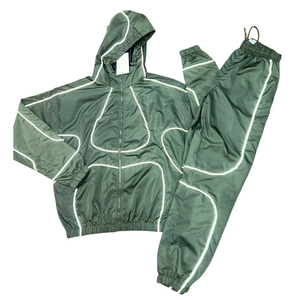 Custom <b>Men</b> Tracksuit Windbreaker <b>Jacket</b> Pants Waterproof Streetwear Tech wear OEM - Product Image 3