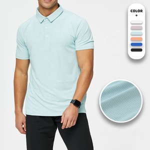 Polo de travail pour hommes, uniforme d'entreprise, en coton uni, polyester et élasthanne, respirant, à séchage rapide, pour le sport et le golf, avec broderie et impression - Product Image 3