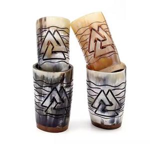 Vaso de cuerno de búfalo de primera calidad hecho a mano, tipo Viking, para cerveza y hidromiel, disponible al mejor precio del mercado. - Product Image 1
