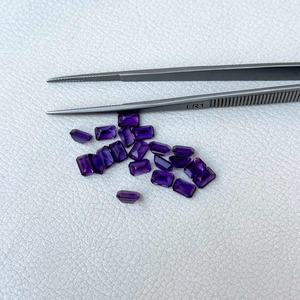 4x6mm naturel améthyste africaine à facettes octogone coupe pierre précieuse prix direct d'usine en gros violet améthyste fournisseur de bijoux - Product Image 2
