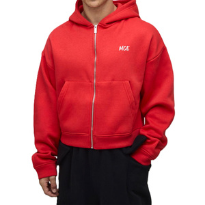 Sweat à capuche zippé surdimensionné pour homme en molleton de coton 350 GSM, style streetwear uni avec capuche, pour fabrication OEM sous marque privée - Product Image 1