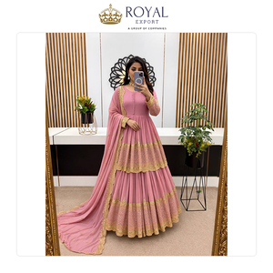 Colección de Diseñador de Ropa India de Alta Calidad, Traje Sharara de Georgette Sintética con Bordado de Lentejuelas, Ampliamente Vendido - Product Image 2