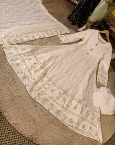 2022 luxe pakistanais indien Designer Collection de mariage Salwar Kameez lourd en mousseline de soie brodé costume pour les mariages d'été - Product Image 3