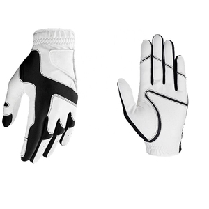 Gant de golf DARIB IMPEX en cuir de chèvre blanc respirant et gaufré pour homme, main droite, fermeture à enfiler, sport - Product Image 2