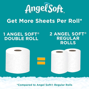 Angel Soft, Papier toilette parfumé en tube avec parfum de lavande fraîche, rouleaux géants 2 plis, lot de 16 - Product Image 3