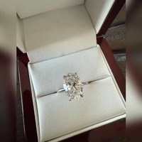Bague de fiançailles et de mariage de luxe pour femme en or 9K/14K/18K avec diamant ovale de 3 carats, couleur E/F, clarté VS-VVS, cultivé en laboratoire et certifié IGI