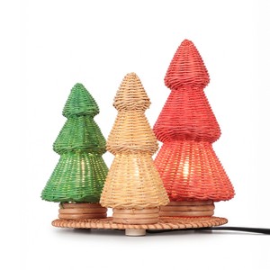 Meilleur prix Lampe de table en rotin pour arbre de Noël, lumières décoratives de fêtes, éclairage de Noël écologique fait main, fournisseur OEM en gros - Product Image 2