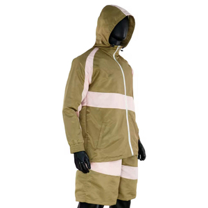 Customized High-quality Breathable Eco-Friendly Casual 2 Piece Sports Suit <b>Sunscreen</b> Jacket Shorts Baggy Embroidery Nylon Women - Product Image 5