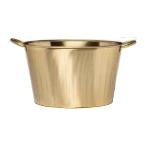 ถังน้ำแข็งทองเหลืองดีไซน์สวยงาม พร้อมหูจับ ชุบทอง สำหรับแช่แชมเปญ ไวน์ และเครื่องดื่มอื่นๆ สำหรับบาร์ - Product Image 1