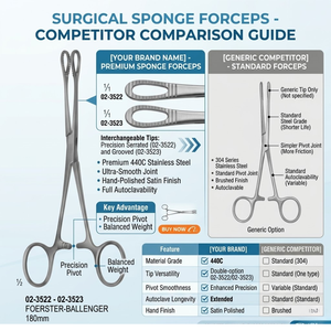 Forceps en éponge Foerster Ballenger 180 mm - Product Image 4