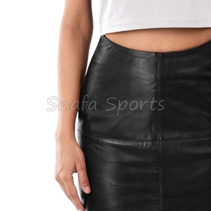 2026 New Arrival Winter Fashion Women Leather <b>Skirt</b> High Street Fashion <b>Elastic</b> Waist Women Leather <b>Skirts</b> - Product Image 5