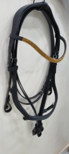 Brida de caballo de cuero ajustable Brida de caballo de cuero genuino al por mayor para la venta Brida de caballo hecha en fábrica - Product Image 3