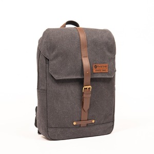 ECO Laptop <b>Backpack</b> GRS Cotton GRS PU Leather Fashion <b>Computer</b> <b>Backpack</b> with Leather LOGO - Product Image 1