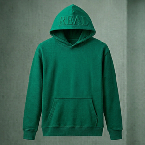 เสื้อฮู้ดดี้ผู้ชาย ลายปักนูน สีเขียว ขาว ดำ ผ้าฝ้ายฟลีซ สวมใส่สบาย ทรงปกติ ใส่ได้ทุกฤดู - Product Image 5
