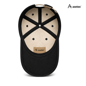 Casquette de baseball brodée Harbor Brew Coffee Co., unisexe, décontractée, beige avec visière noire, logo brodé à la main - Product Image 3