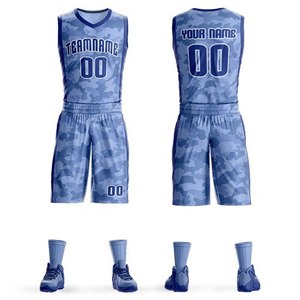 Conjunto de Uniforme de Baloncesto Personalizado con Estampado por Transferencia de Calor, Parte Delantera Sólida, 100% Poliéster, Jersey sin Mangas y Pantalones Cortos de Secado Rápido y Antibacterianos - Product Image 2
