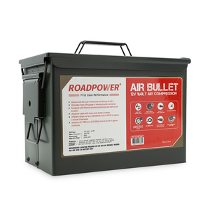 Compresseur d'air portable Roadpower Air Bullet 12V 160L/min en métal, gonfleur de pneus robuste (RP-COM-840) avec ailettes de refroidissement en alliage coulé - Product Image 2