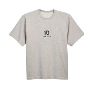 Camiseta de Mujer de Corte Holgado, Color Gris Jaspeado, Algodón Suave, Cuello Redondo Informal, Manga Corta, Lisa, Cómoda para Uso Diario - Product Image 2