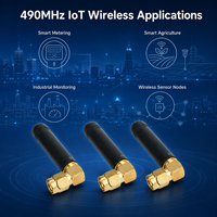 Antenne LoRa FYX 490 MHz 2,15 dBi à angle droit plaquée or, antenne UHF en caoutchouc pour modules sans fil IoT – Vente en gros