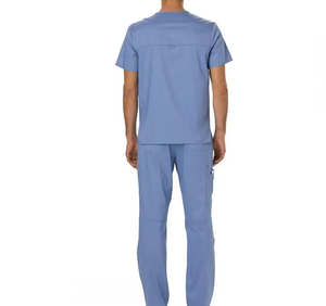 Ensemble de blouses médicales évasées pour femmes, col en V, manches courtes, uniforme médical personnalisé, tenue de travail pour infirmières - Product Image 2