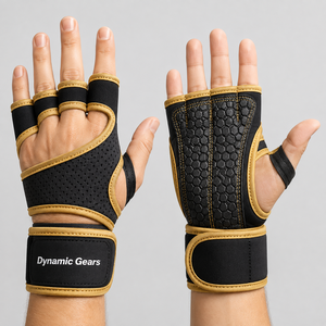 Performance Cross Fit <b>Weight</b> Lifting Bodybuilding Neoprene Fingerless for Closure Anti-Slip Palm Protector Unisex - Product Image 3
