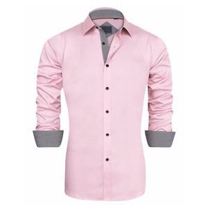 Pure Quality Lightweight Casual <b>Men</b> Dress <b>Shirt</b> Breathable Twill Fabric Comfortable Fit Anti wrinkle Everyday Smart Office - Product Image 1