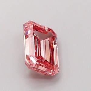 Diamant rose intense fantaisie de 1,00 carat, taille émeraude, cultivé en laboratoire CVD, clarté SI1, polissage excellent, pierre précieuse non montée pour la création de bijoux - Product Image 6