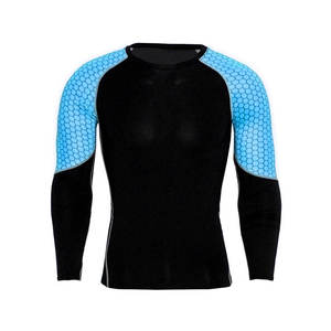 Custom Kids Surfing Stretch Jersey Rash Guard With UV Resistant Raglan Sleeves And All Over Print Short Sleeve <b>Compression</b> <b>Shirt</b> - Product Image 3