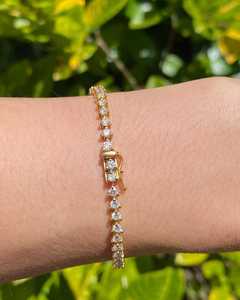 3.1mm Diamond Tennis <b>Bracelets</b> 2.80Ct 3 Prong Set Round Lab Grown Everyday Wear Minimalist Luxury Wedding Jewelry 14K <b>Solid</b> Gold - Product Image 3