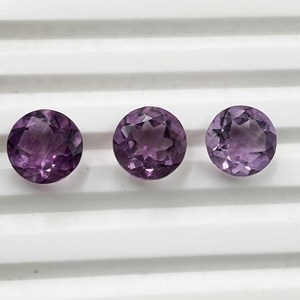 Lot de pierres précieuses en fluorite naturelle en vrac, taillées rondes à facettes, 8-12 mm, pierre pleochroïque violette pour bijoux fins - Product Image 4
