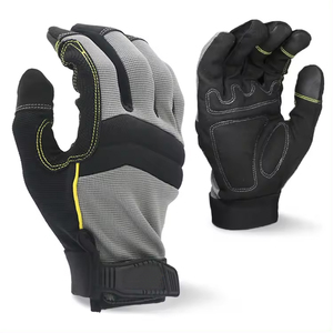 Gray Anti-impact Mechanical Work <b>Gloves</b> Mechanics Impact <b>Gloves</b> Padded Palm & Knuckles <b>Touch</b> Screen Hand Safety Working <b>Gloves</b> - Product Image 1