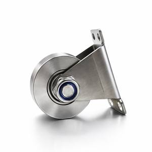 Roue à gorge en V en acier inoxydable SS304 de 48 mm avec support, roulement robuste pour rail de portail coulissant et convoyeur - Product Image 3